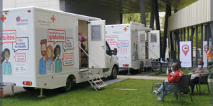 The French Red Cross provides medical and social support close to the inhabitants