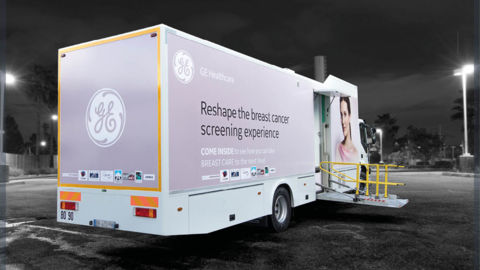 Mobile mammography unit with easy access to preserve women's health
