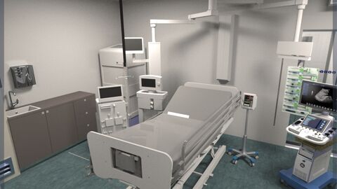 Plan d’une chambre de réanimation