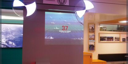 Espace fusiliers marins et commandos marine à l'intérieur du podium de la Marine Nationale