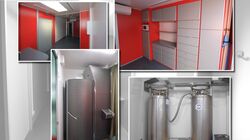 Unité médicale équipée d'une cabine de cryogénie et d'une salle de soins