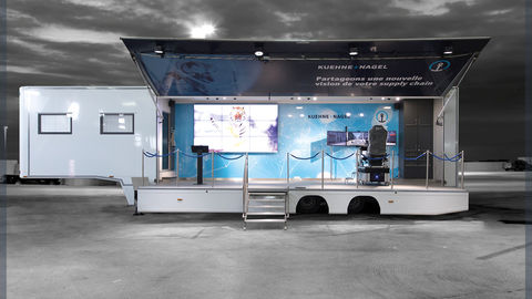 Podium vehicle for the transport and logistics company  Kuehne+Nagel