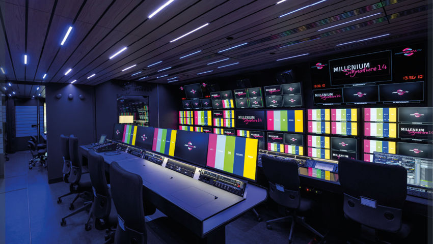 OB van capable of accommodating up to 30 people