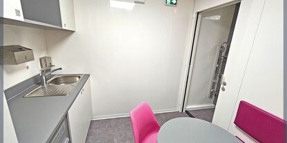 Private room for the staff of the mobile mammography centre