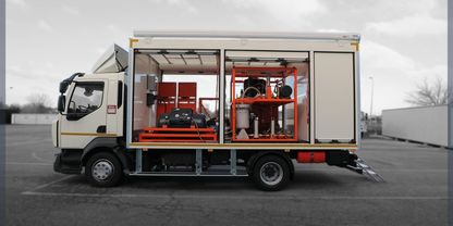 Un camion atelier fonctionnel imaginé et conçu par Brevet Carrosserie