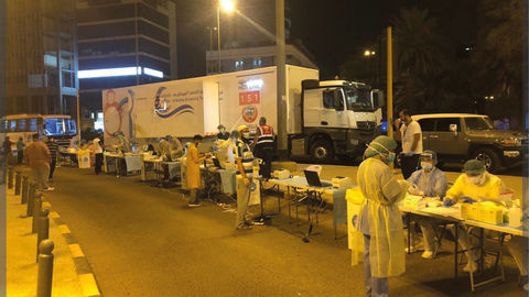 Conversion of a mobile blood donation unit into a Covid-19 screening unit