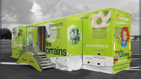 Camion de promotion et d'animation de la Lorraine