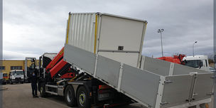 Un container facilement transportable pour se rendre au plus près du besoin