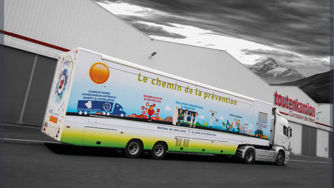 Mobile diabetes and hypertension screening truck