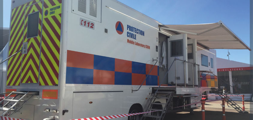 Laboratoire mobile destinée aux unités de la protection civile belge