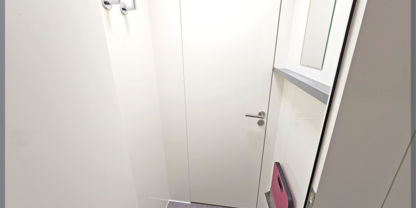 Changing room in the mammobile that reaches out to the population