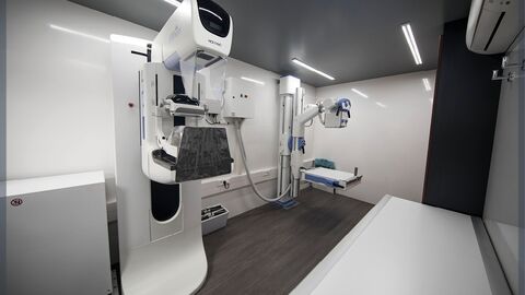 Integration of mammography and radiography equipment to deliver local medical imaging services