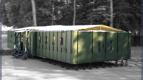 Deployable military command shelter