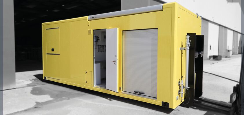 Conteneur mobile autonome en énergie et en éclairage