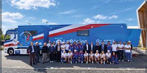 Inauguration du camion atelier mobile de fartage conçu et fabriqué pour l’Équipe de France de biathlon