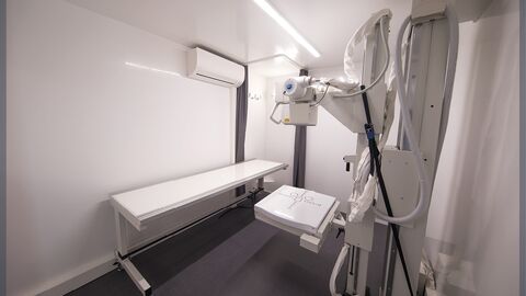 Spacious X-ray room for quick and accurate diagnosis and screening