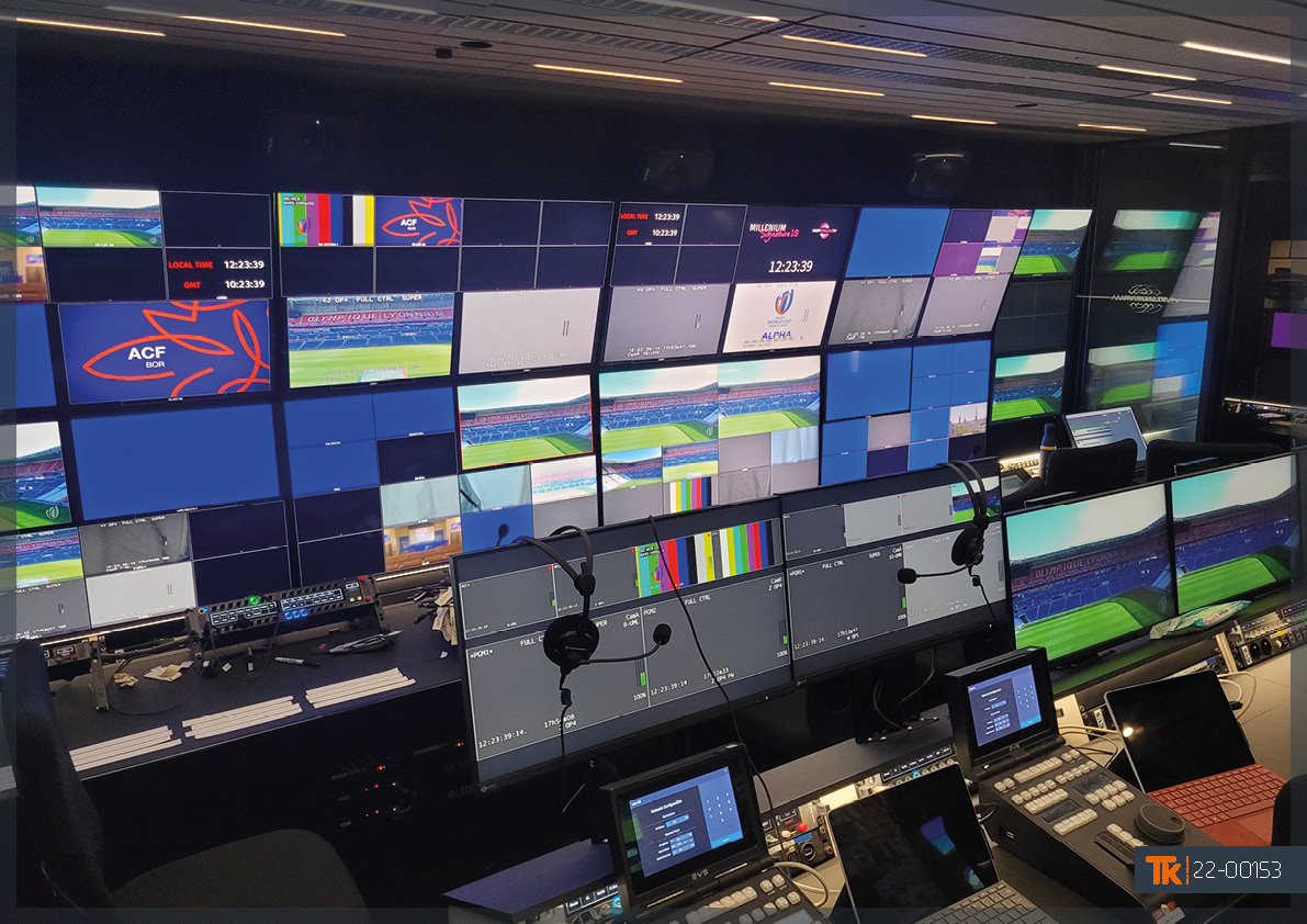 The OB truck, a technical area where video and audio streams are orchestrated