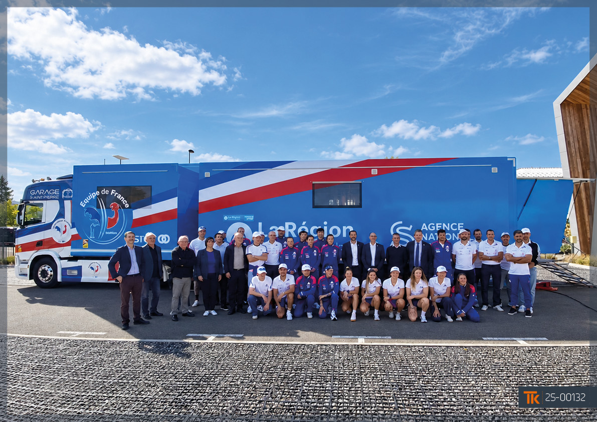 Inauguration du camion atelier mobile de fartage conçu et fabriqué pour l’Équipe de France de biathlon